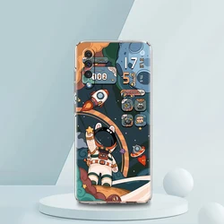 Hello Astronaut Transparent Silicone Phone Case Cover - FOR Samsung A30 (B1)