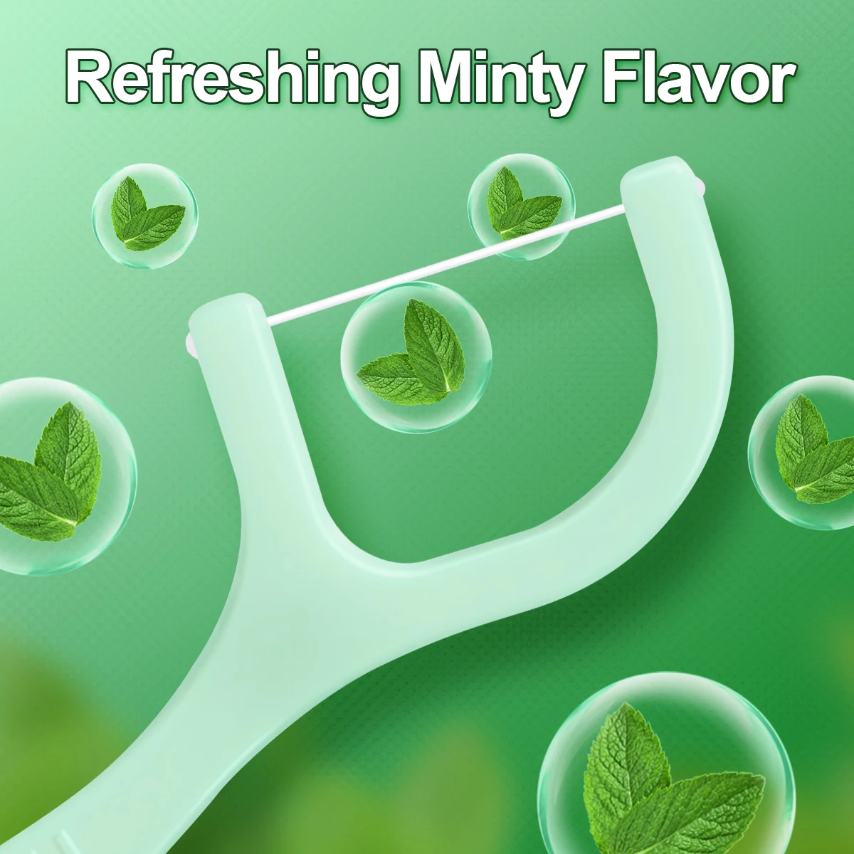Mint mouthed dental floss 500pcs Interdental cleaning floss Disposable care stick Oral care cleaning