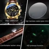 OLEVS 2872 Quartz Multifunctional Exquisite Men Wristwatches, PU Strap Sport Waterproof Watches For Men Luminous Chronograph 2