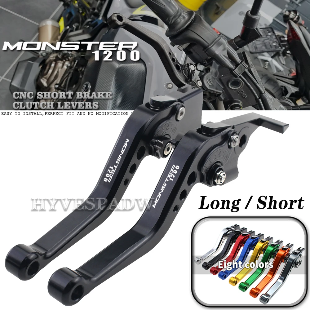 

Для DUCATI MONSTER 1200 / S / R 2014-2018, мотоциклетные CNC регулируемые рычаги, длинные/короткие рычаги тормозной муфты