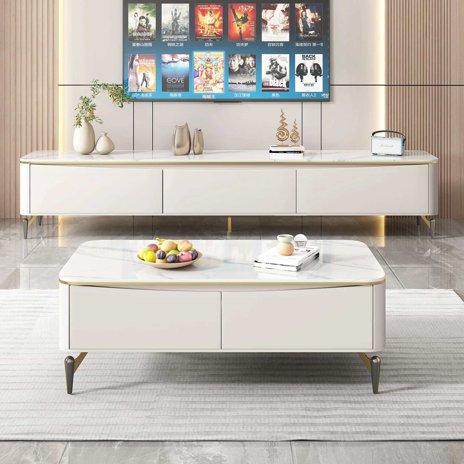 

Modern Luxury Living Room Tv Cabinet Combination Tv Stands Entertainment Mobile Display Home Mobilier Maison Bedroom Furniture