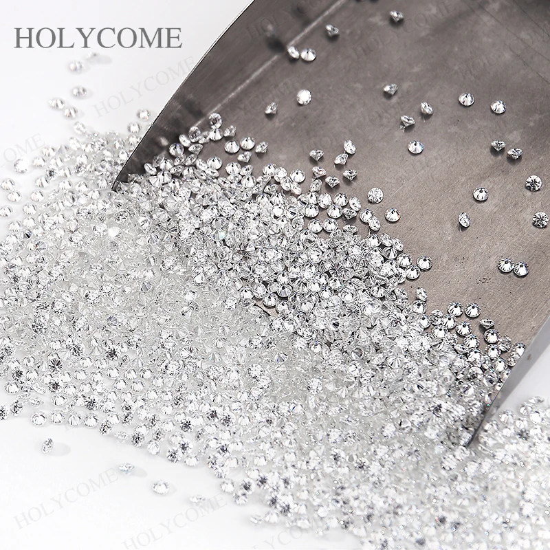[Voller Größen, runder Schliff] Moissanit, loser Stein, weiß, D VVS, synthetischer Diamant, im Labor hergestellte Edelsteinperlen, Schmuckzubehörherstellung – Detail 2