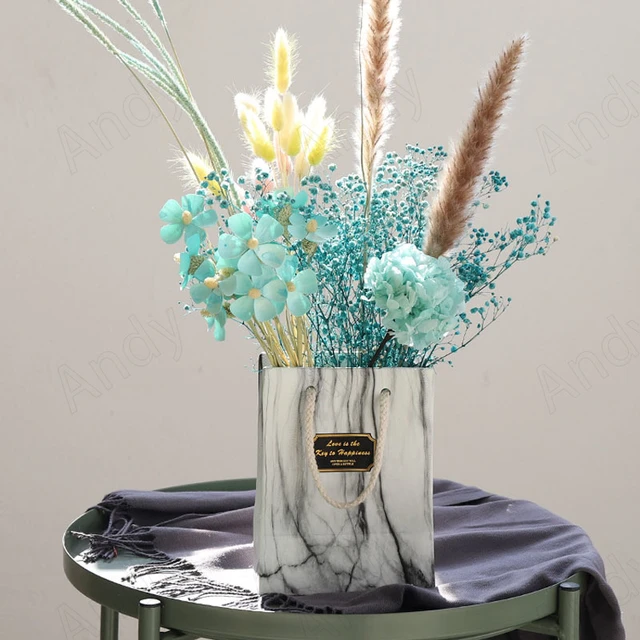 Colorful Gradient Tote Bag Decorative Vase Hydroponics Glass Vases Desk  Decoration Painted Flower Arrangement Flower Pots - AliExpress