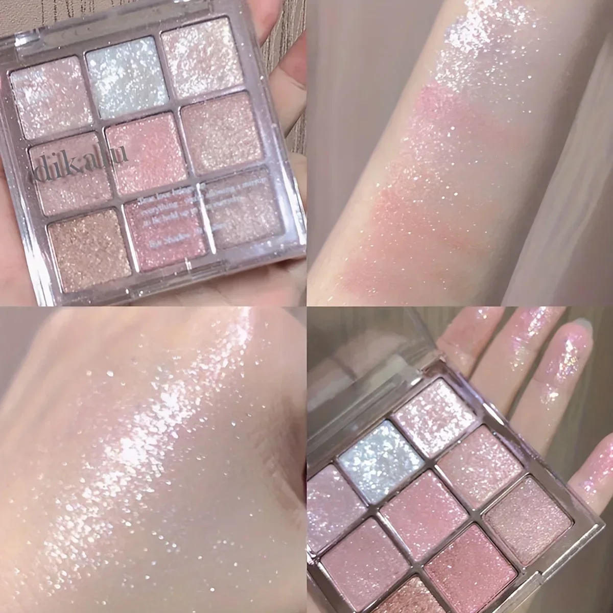 9-Grid Eyeshadow Palette Glitter Pearlescent Matte Eye Shadow Shimmer Makeup Long Lasting Women Beauty Eye Cosmetics