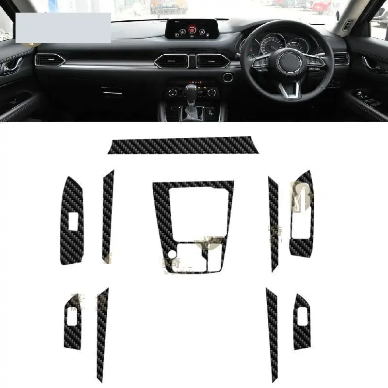 

For Mazda CX-8 2021-2023 Car interior carbon fibre Film 5D PET Center console Anti scratch resist film Accessories refit PPF