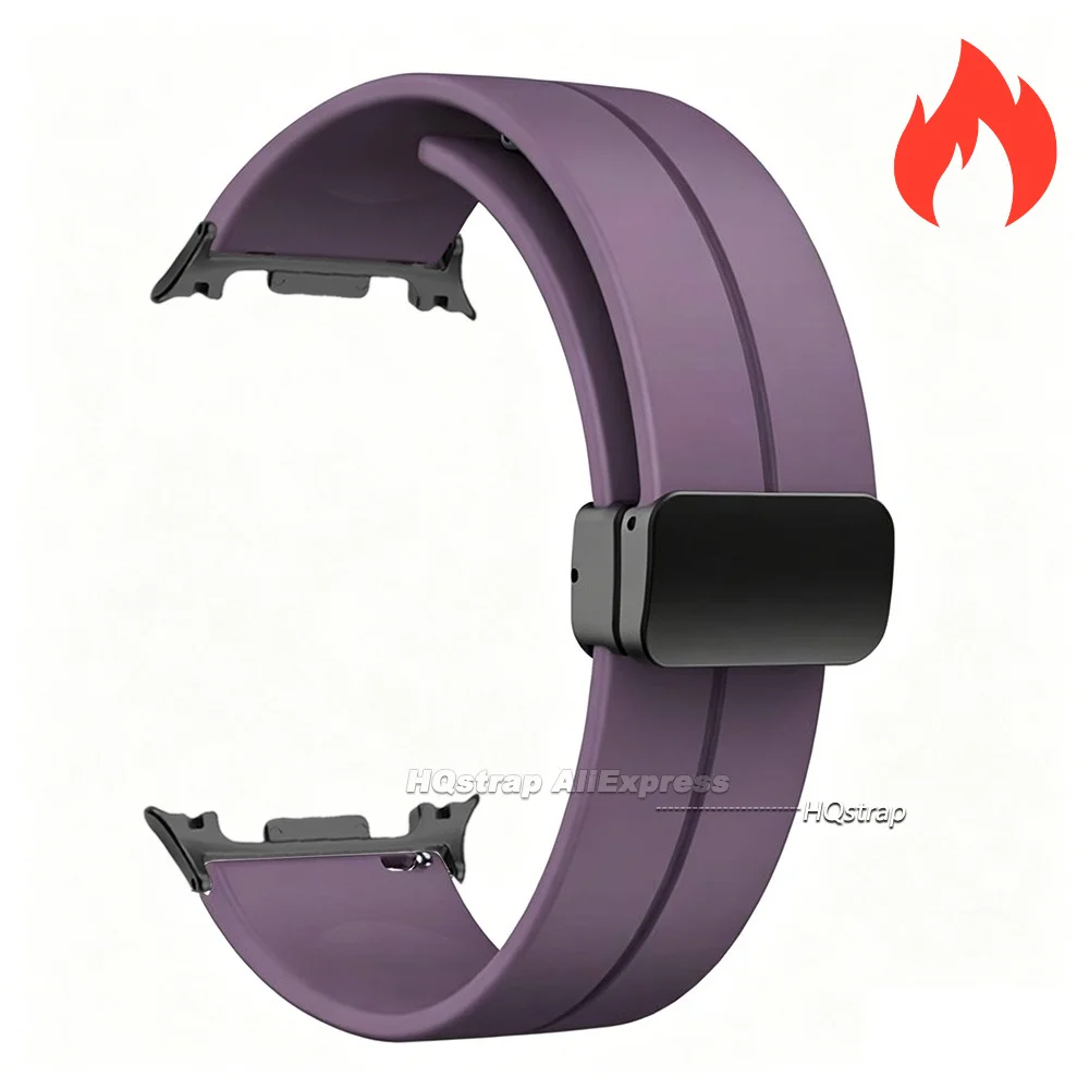 Magnetic Silicone Watch Strap with Secure Buckle - Versatile & Stylish Band