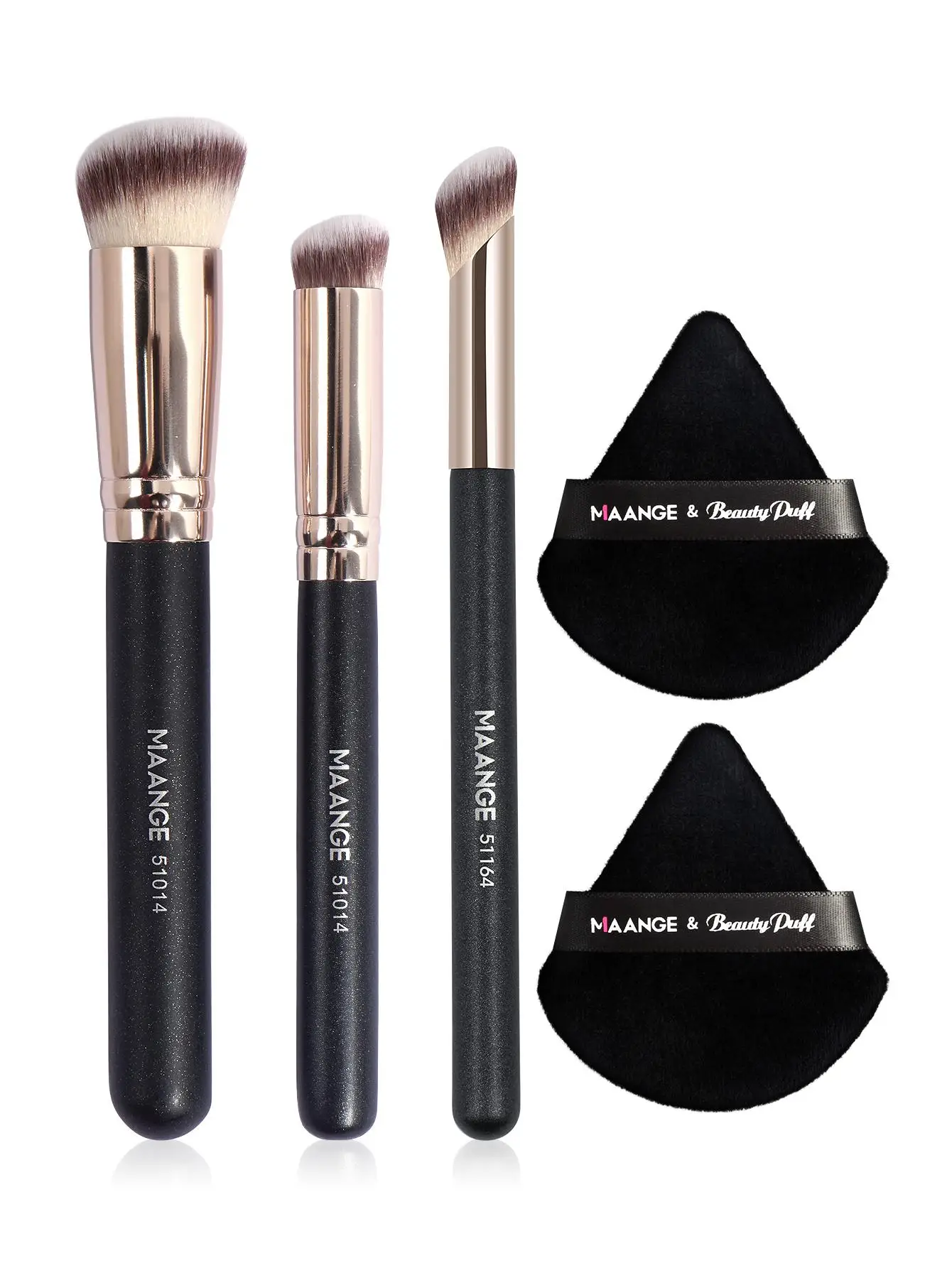 Makeup brush set 3pcs Makeup sponge 2pcs Women Cosmetics Beauty Tools