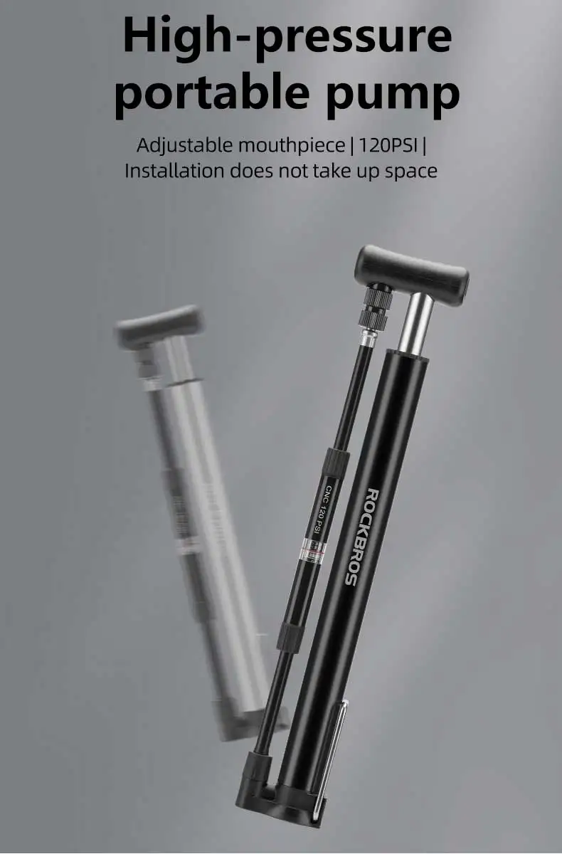 portable bike pump full view
