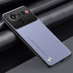 Nubia Z80 Ultra Carbon Fiber & PU Leather Protective Case for ZTE nubia Z80 Ultra (Light Purple)