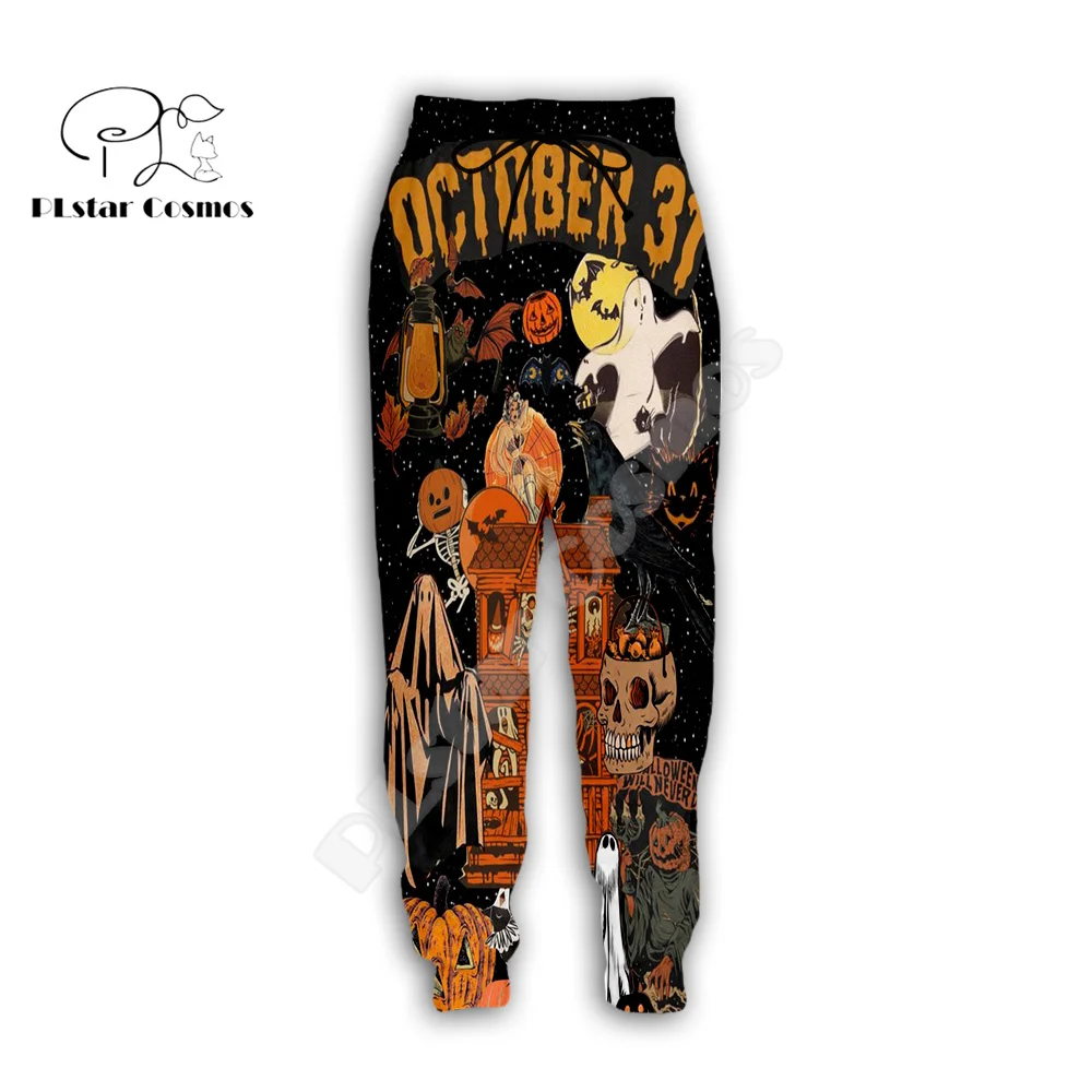 

NewFashion Halloween Pumpkin Skull Ghost Tattoo Retro Colorful 3DPrint Harajuku Casual Funny Jogger Sweatpants Trousers Pants X1