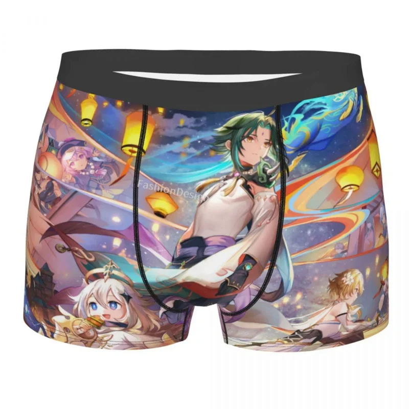

Xiao Genshin Impact Game Underpants Homme Panties Men's Underwear Print Shorts Boxer Briefs