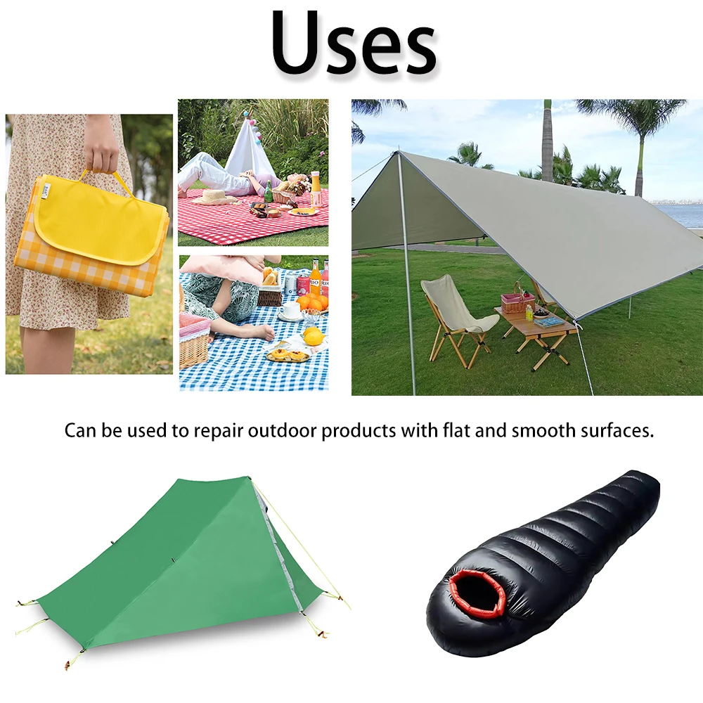 Tent Tarp Patch Awning Tarpaulin Hole Scratch Repair Accessories Self-adhesive Transparent Waterproof TPU Patch Swimming Ring