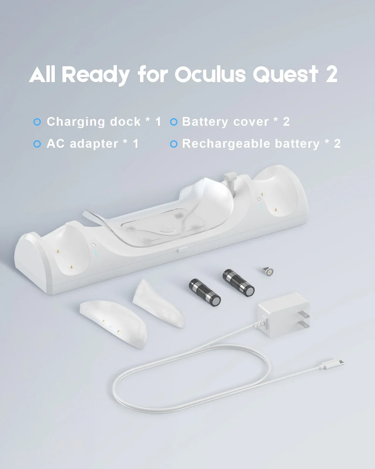 Oculus/Meta Quest 2 用 VR 磁気充電ドック、高速充電 Quest 2 & 2