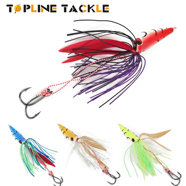 Topline Tackle 60g 80g Metal Slow Jig Head Lure With Silicon