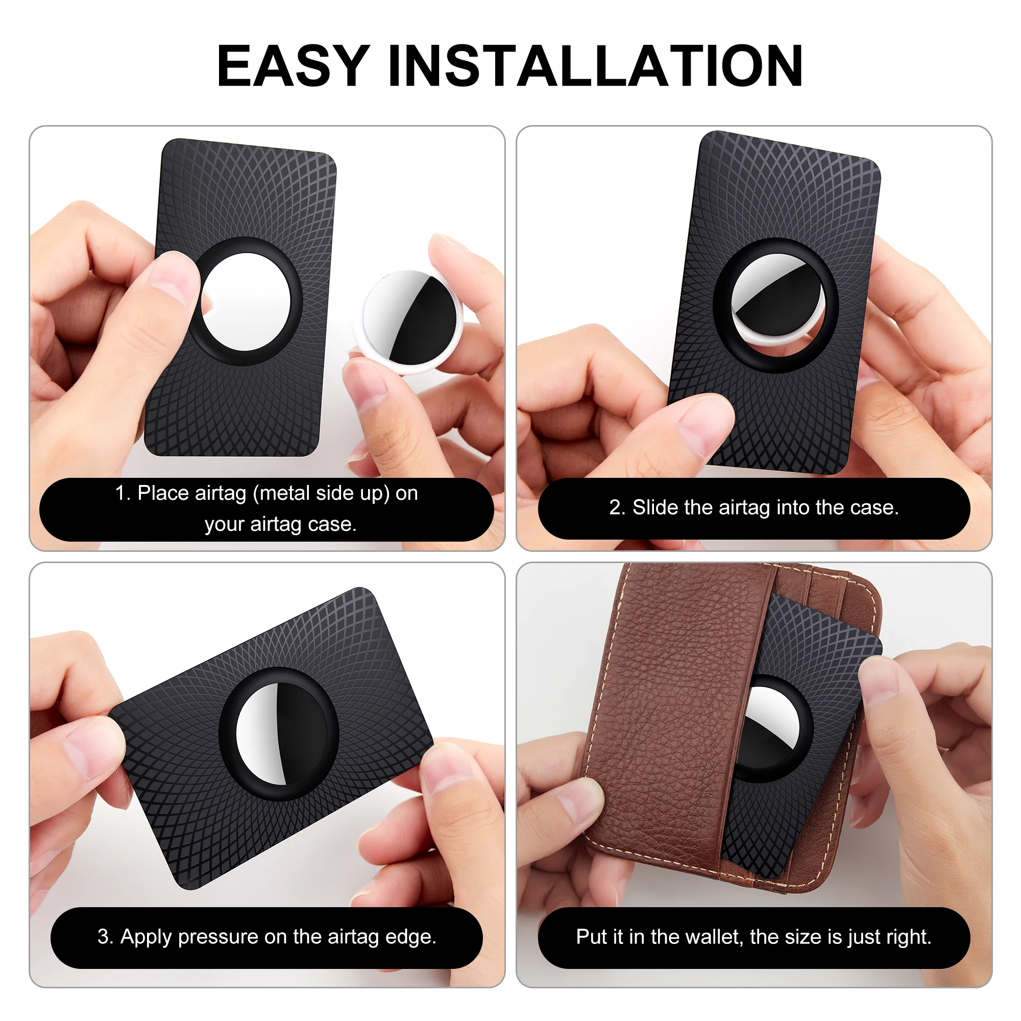 Ultra-Slim Wallet Case for GPS Trackers - 2 Pack