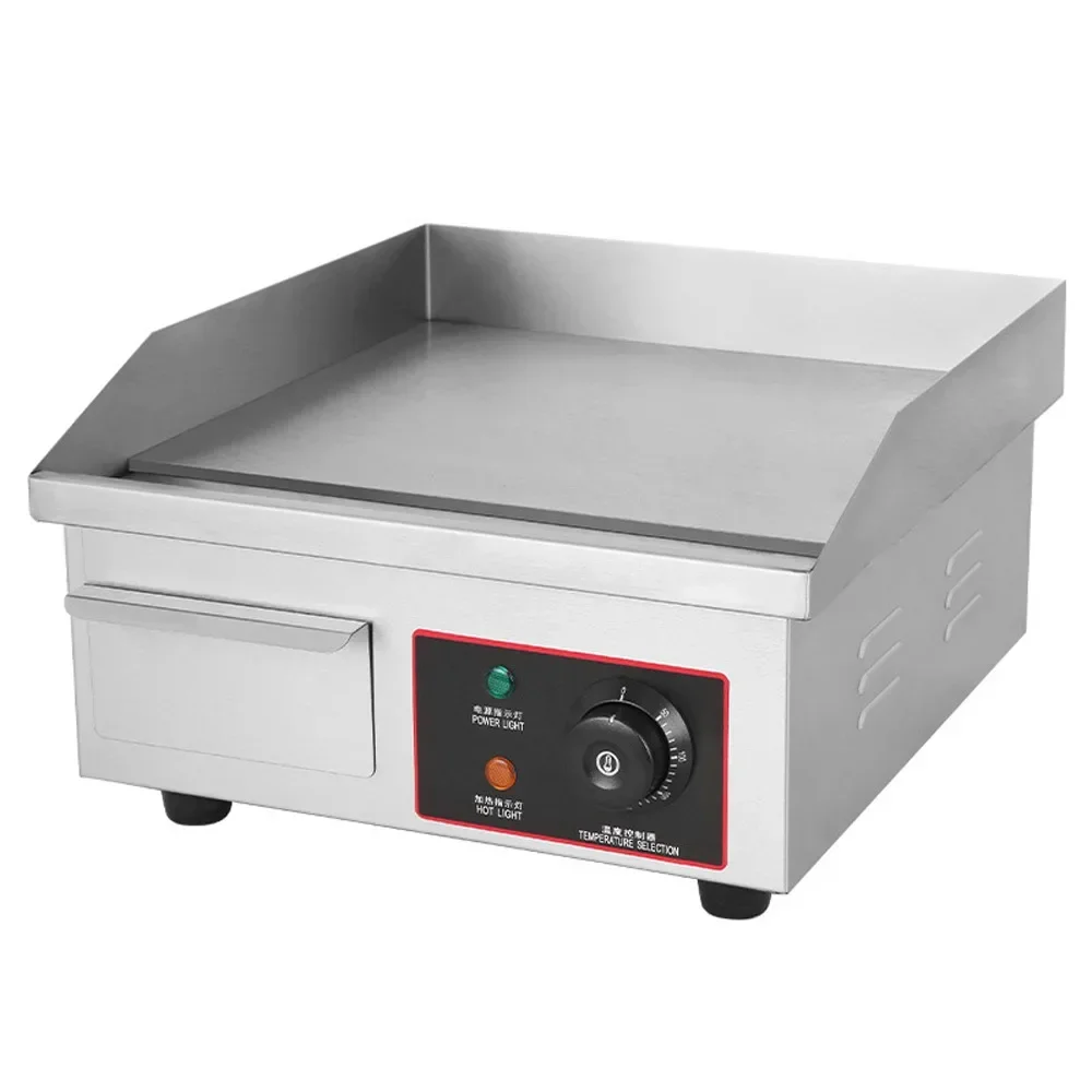 Stainless Steel Meat Electric Grill Commercial Electric Griddle Desktop Flat Grill Automatic Thermostat Griddle/ 2