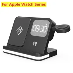 Universal Fast Charging Wireless Charger Stand and Dock Station (Black for iPhone)