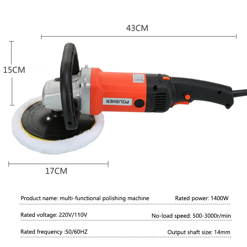 1400W Electric Car Polishing Machine 8 Adjustable Speed Cars Polisher Waxing Machine Automotive Polisher Tool for Car Detailing car polisher