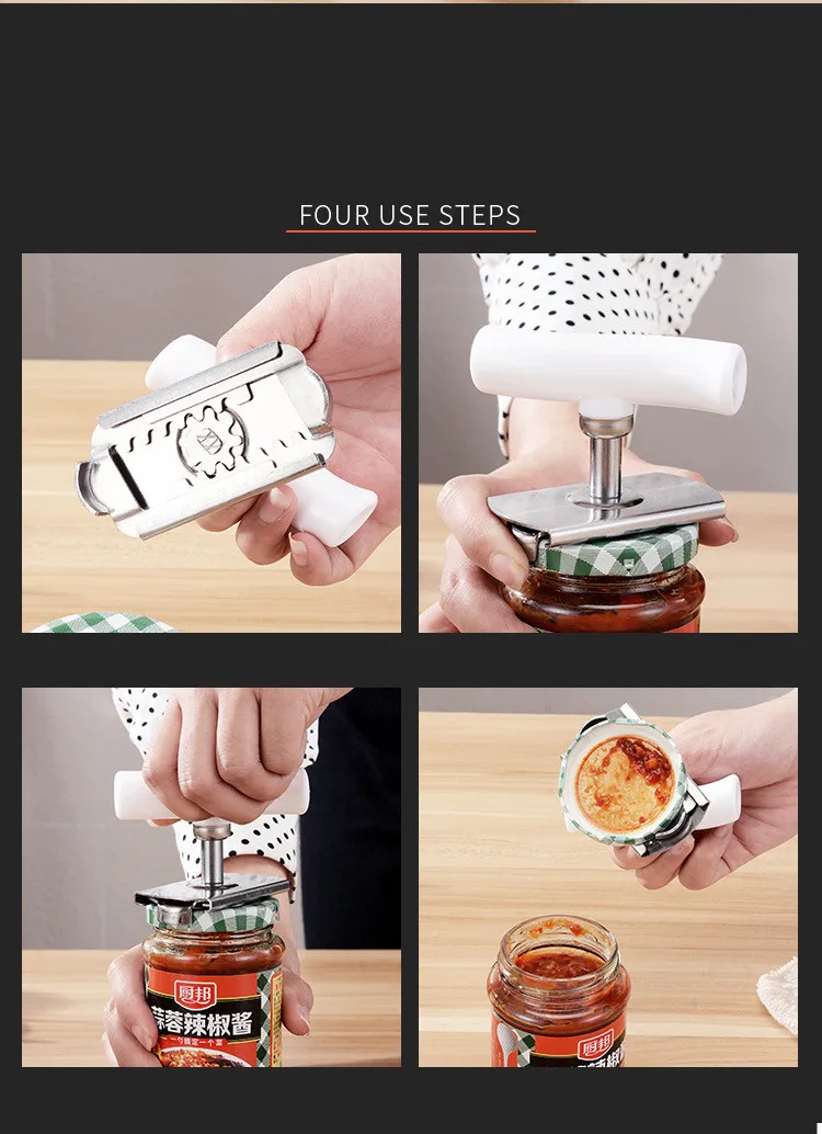 Jar Decapper , Easy Grip Bottle Opener Quick Twist Off Lid Cooking Everyday  Use for Weak Hands and Arthritic New Kitchen Gadgets - AliExpress