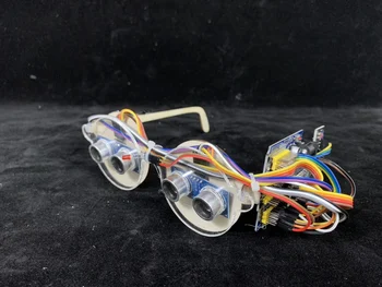 Occhiali robot bionici ciechi Cicalino ad ultrasuoni Vibra rilevare oggetti Progetto programmabile Occhiali intelligenti per kit robot Arduino