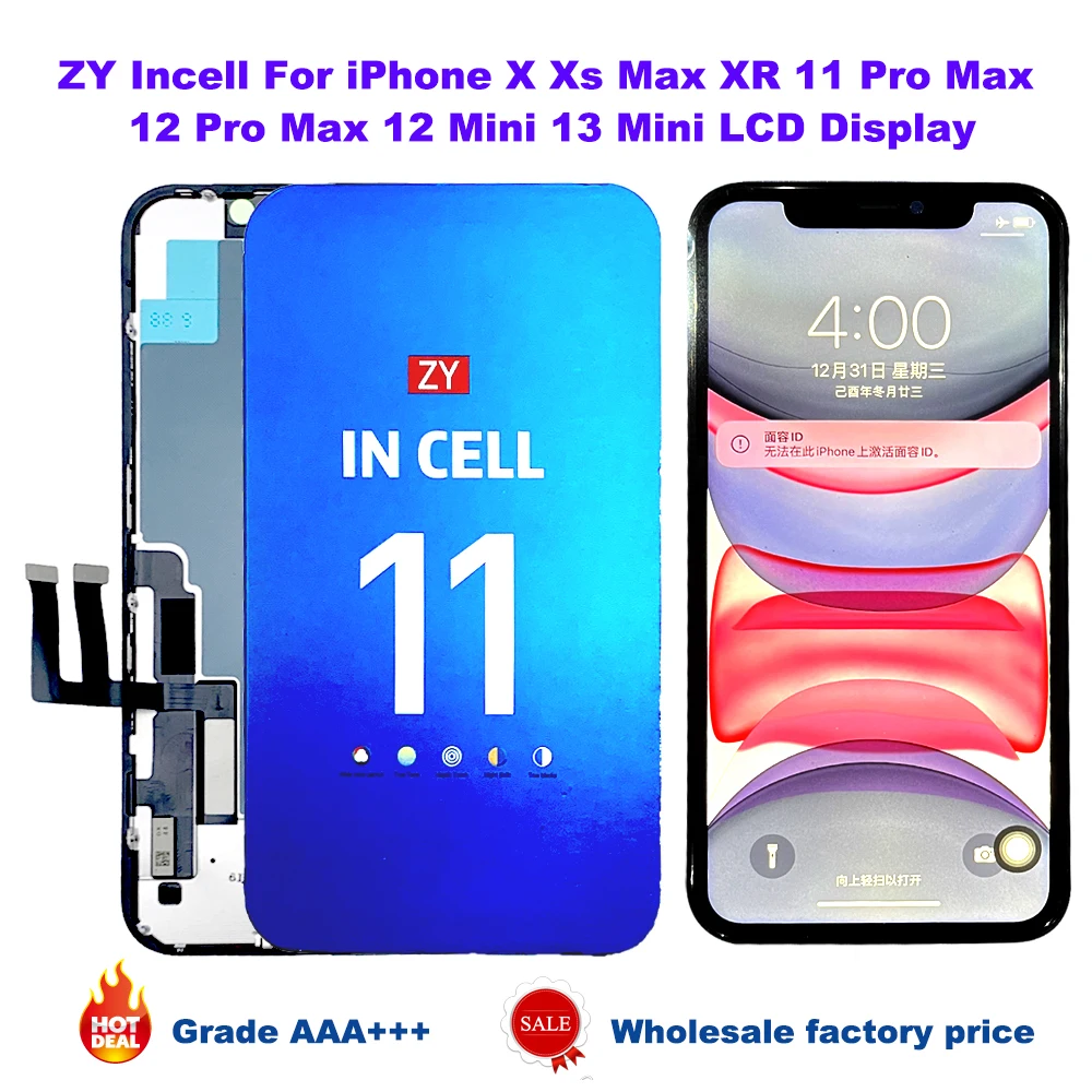 

LCD For iPhone X XS Max XR 11 12 Pro Max 13 Mini 14 Plus LCD Display Touch Screen Digitizer Incell Replacement Parts True Tone