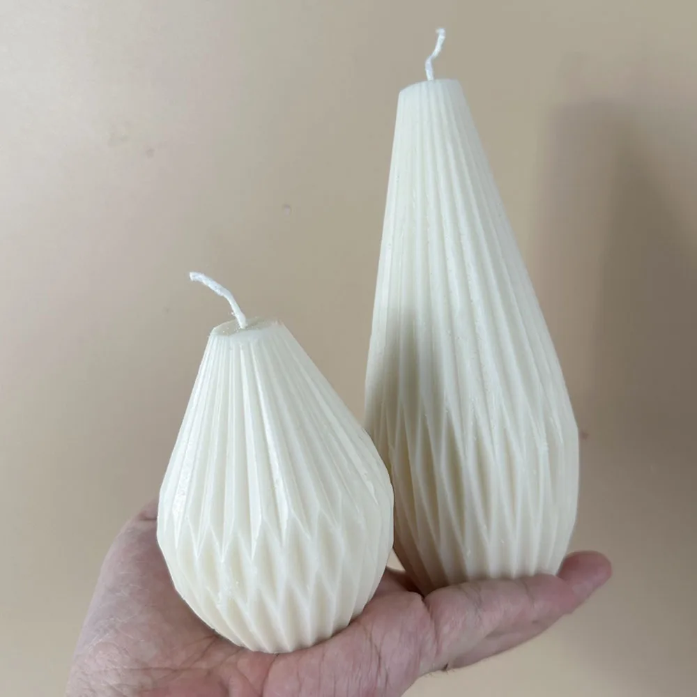 DIY Pear Shaped Candle Silicone Mold Handmade 3D Aromatic Candle Geometric Soap Gypsum Resin Craft Molds Home Decor Supplies silicone mold,silicone candle mold,aromatherapy candle mold,silicone candle molds,candle mold