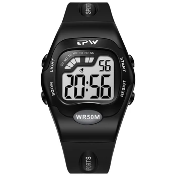 TPW 여성용 중형 디지털 시계, 십대, 50 미터 방수, 37mm