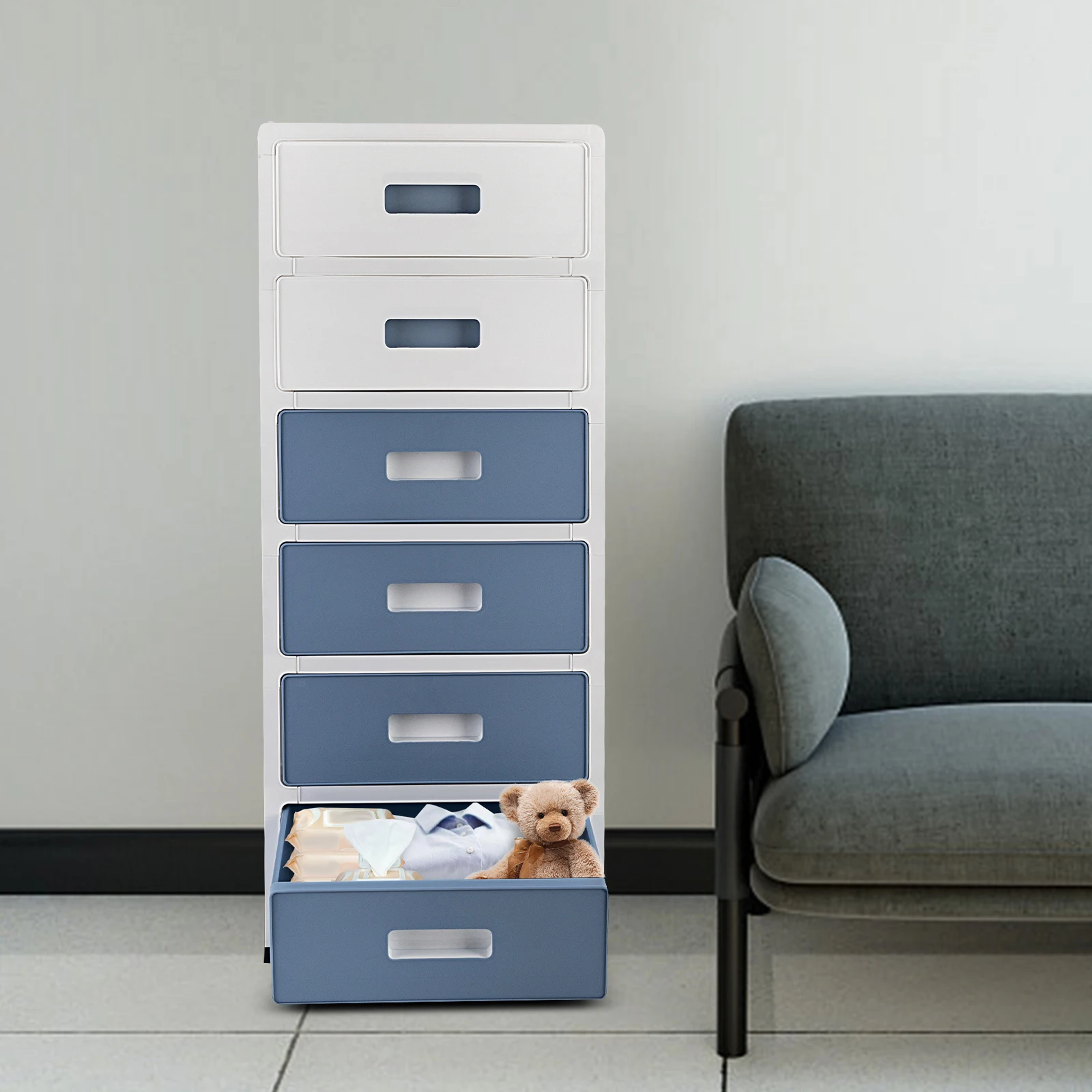 1PC Floor Standing Storage Cabinet with 6 Drawers Multipurpose Cabinet For Home and Office File Storage [fila]tropical men s drawers