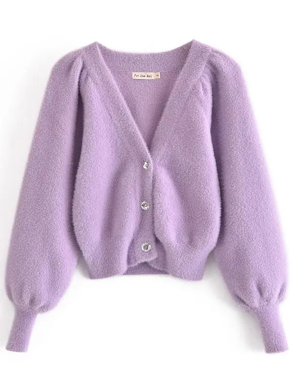 purple cardigan only