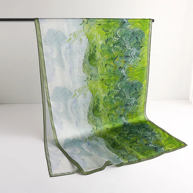 

100% натуральный шелковый шарф тутового шелкопряда шаль пляжные шарфы зимний шейный женский роскошный бренд из пашмины Женская длинная Бандана Шарфы-фуляр