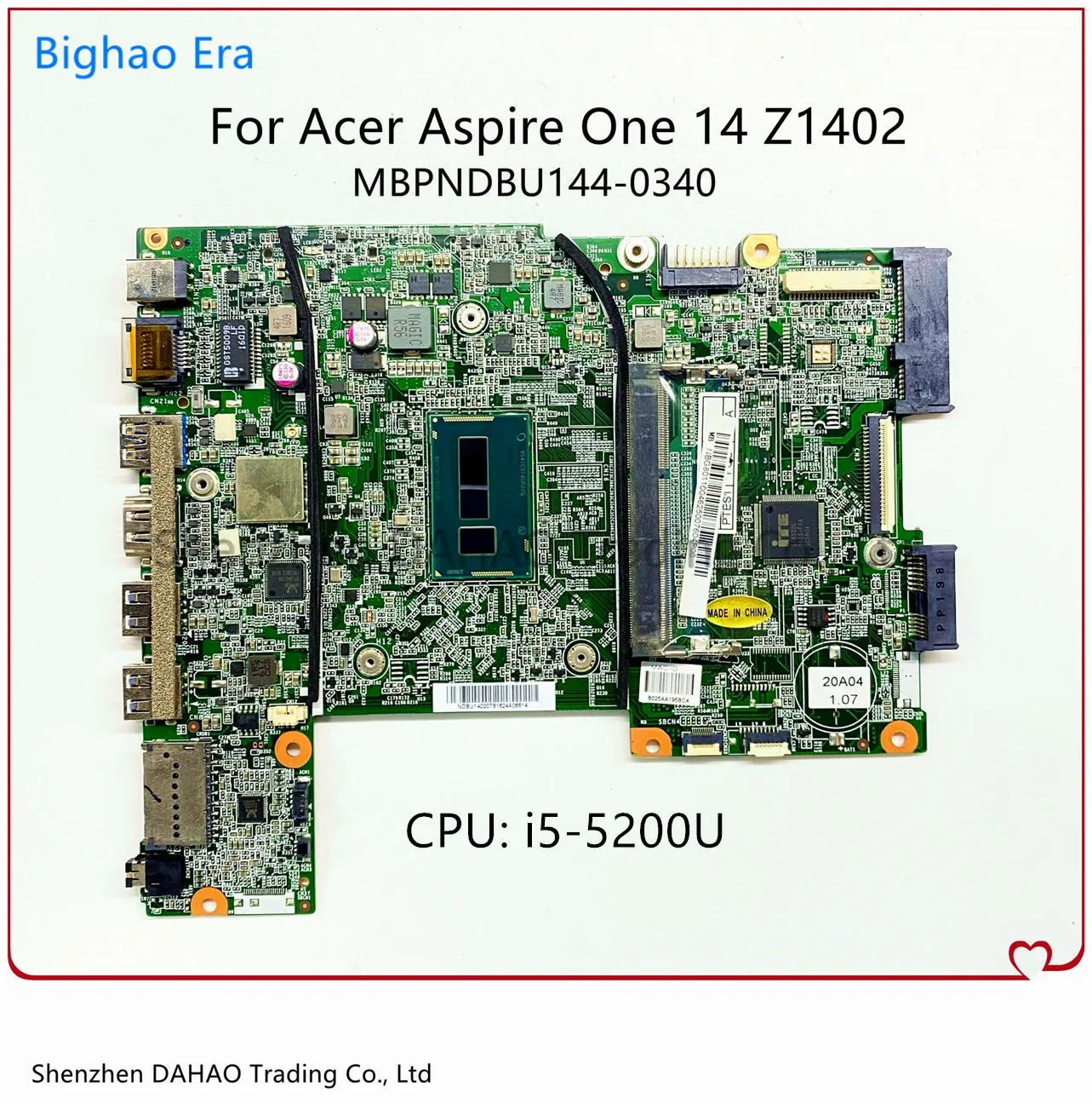 For-Acer-Aspire-One-14-Z1402-Laptop-Motherboard-With-SR23Y-I5-5200U ...