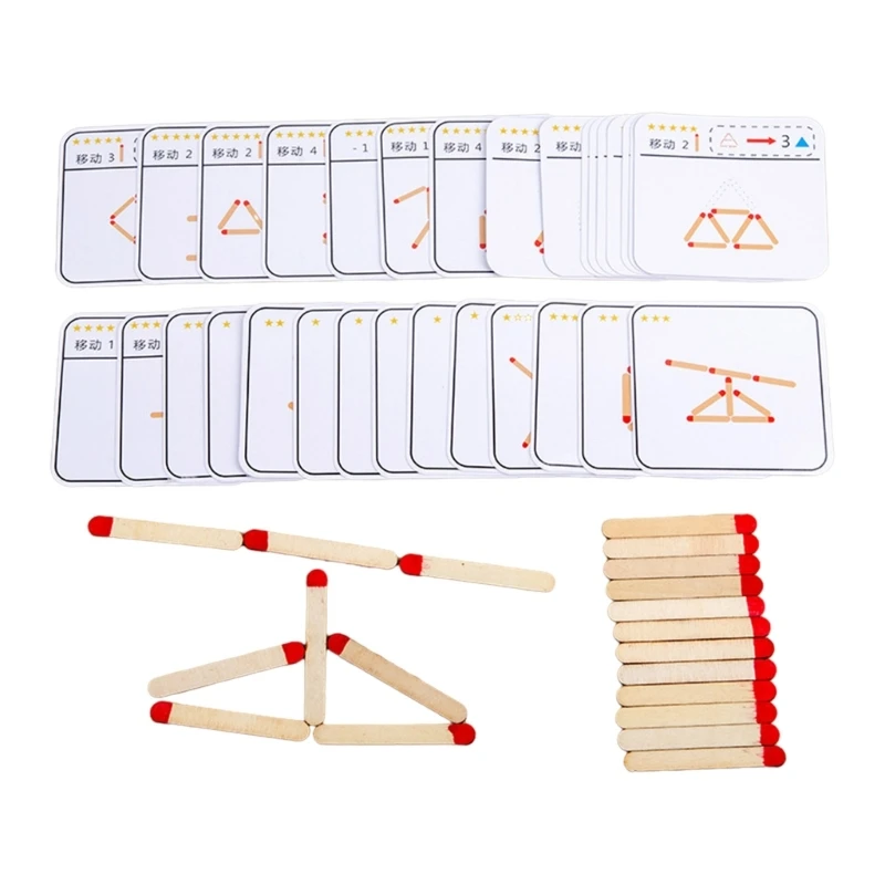 

HUYU Match Puzzles Early Educational Toy for Boys Girls Geometry Game with Flashing Cards for Hand-eye-brain Training