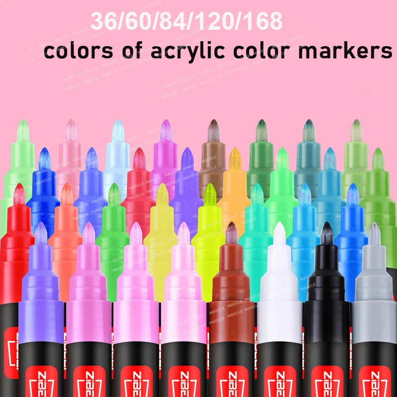 Guangna アクリルマーカーペン子供のための着色乾燥後の初心者高彩度
