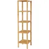 5-Tier Bamboo Bathroom Shelf, Narrow Shelving Unit, Multifunctional Storage Rack, Corner Rack, for Kitchen, Living Room, Bedroom 1