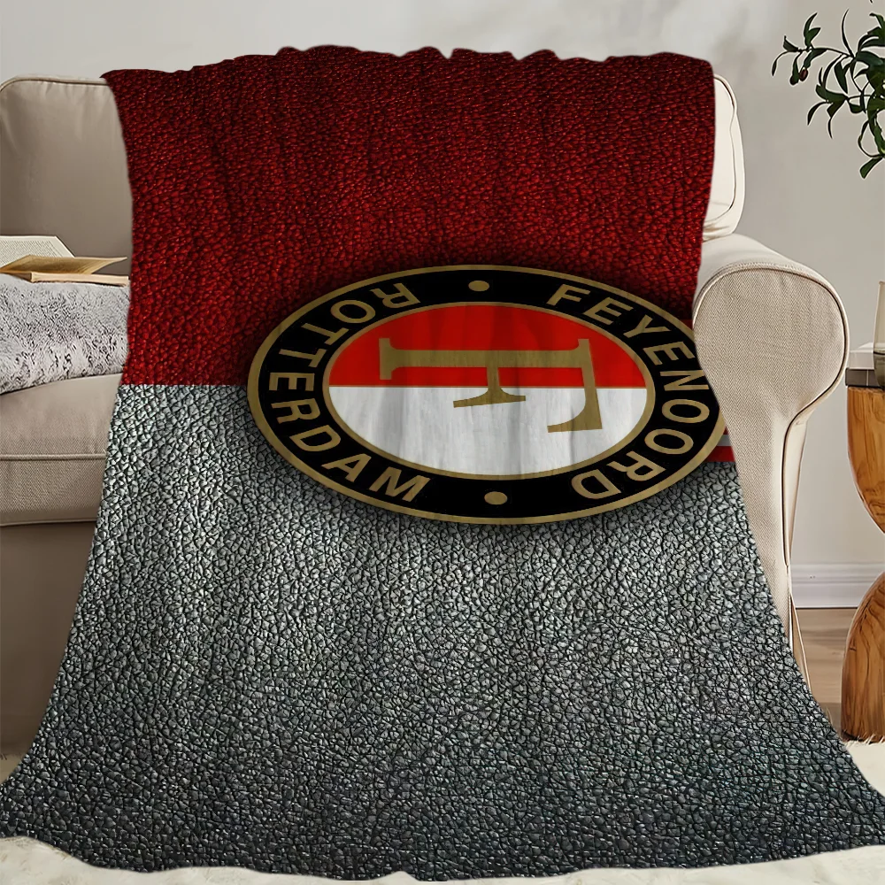 F-Feyenoord-Club Logo Blanket Skin friendly comfort plush blanket suitable for sofa living room office bedroom travel and gifts 6