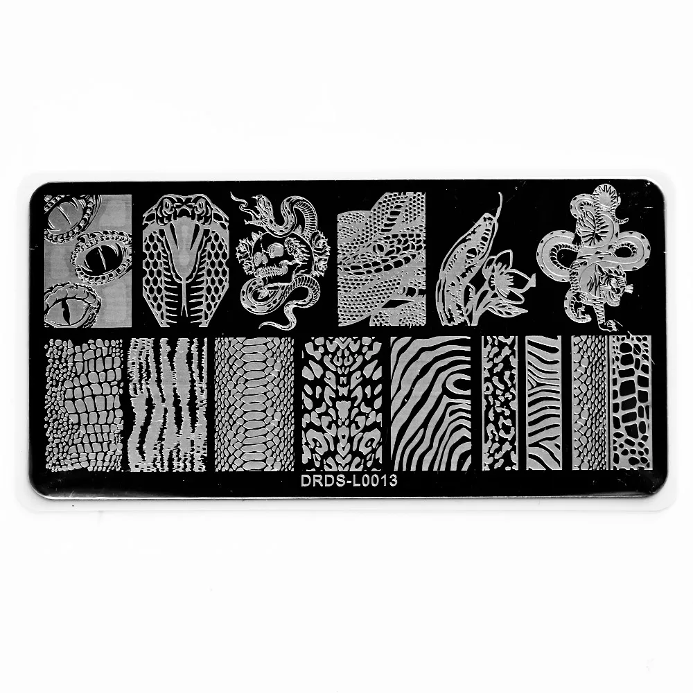 Description Picture 3 of item1Pc-Snake/Beauty/Cats Stamping Plates 5.6/12X6cm Image Printing Nail Art Stencils Templates for Acrylic Nails Design Stamp Plate