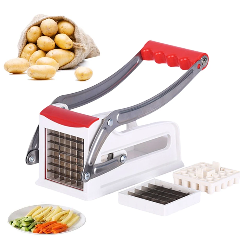 

New Kitchen Manual Vegetable Cutter Stainless Steel Potato Slicer Potato Cutter French Fries Cutter Machine Home Kitchen Gadgets