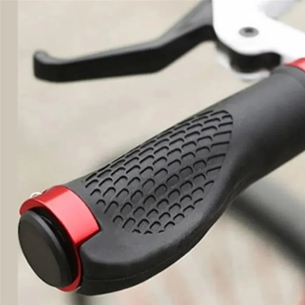 1 Pair Rubber Bike Handlebar Grip Anti-Skid Ergonomic Mountain MTB Cycling Parts Bicycle Grips Black Gold Red Blue