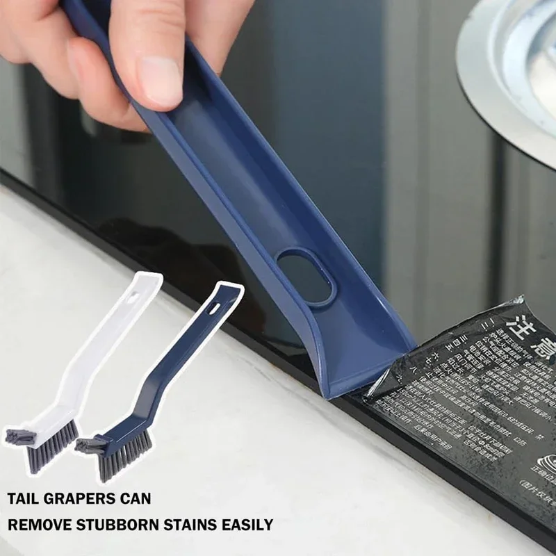 Bathroom Long Handled Brush Floor Brush Bathroom Sink Bathtub Ceramic Tile Hard Bristled Brush Cleaning Floor Seam Brush 2