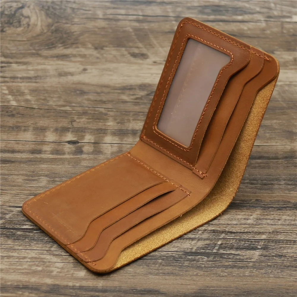 Retro Slim Genuine Leather Men’s Wallet with RFID Protection