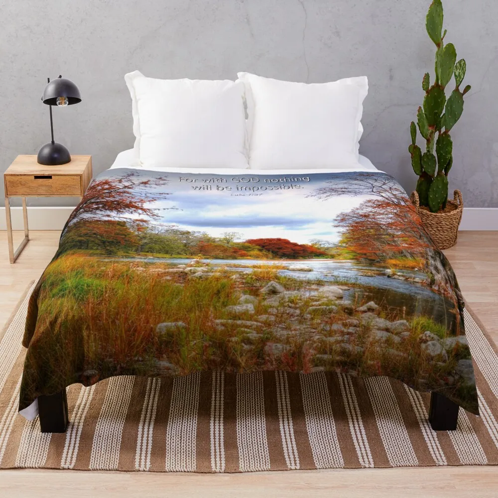 

Luke 1:37 Throw Blanket Giant Sofa Blanket Bed Fashionable Blanket Weighted Blanket Thermal Blankets For Travel