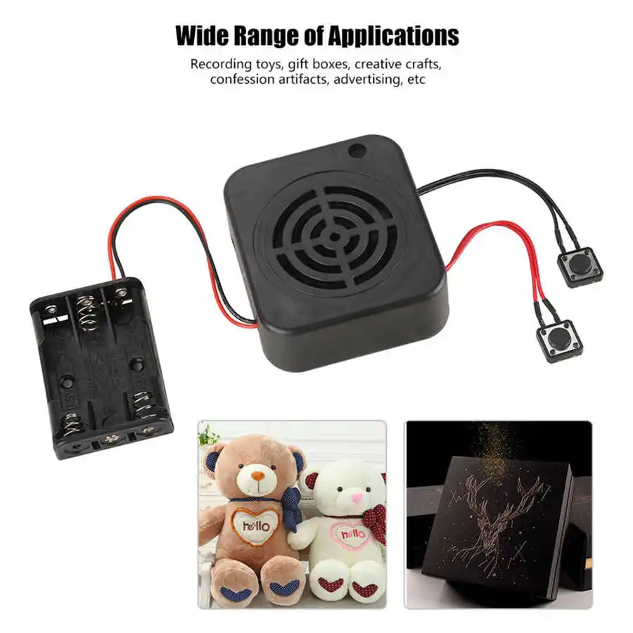 3W DIY Voice Recording Box Clear Sound Message Box Module for Stuffed Animals/Gift/ DIY Voice Message Recording Boxes