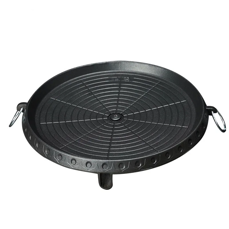 

Korean Grill Pan Non-stick Bakeware Smokeless Barbecue Tray Stovetop Plate for Indoor Outdoor Beach Party Camping BBQ Grilling