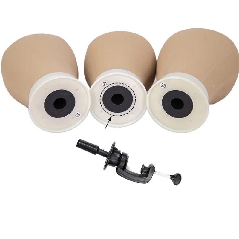 Canvas Block 21-23inch Poly Head Wig Making Head Weft/Wig Display Styling Mannequin Head Manikin Head