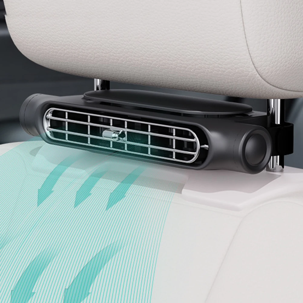 Universal Refrigeration Car Fan Car High Wind Power Electric Fan Level 3 Wind Speed Cooling Rear Seat Accessorie 1set
