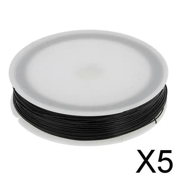 

5x40m Iron Wire Thin Iron Line for DIY Model Making & Binding Black