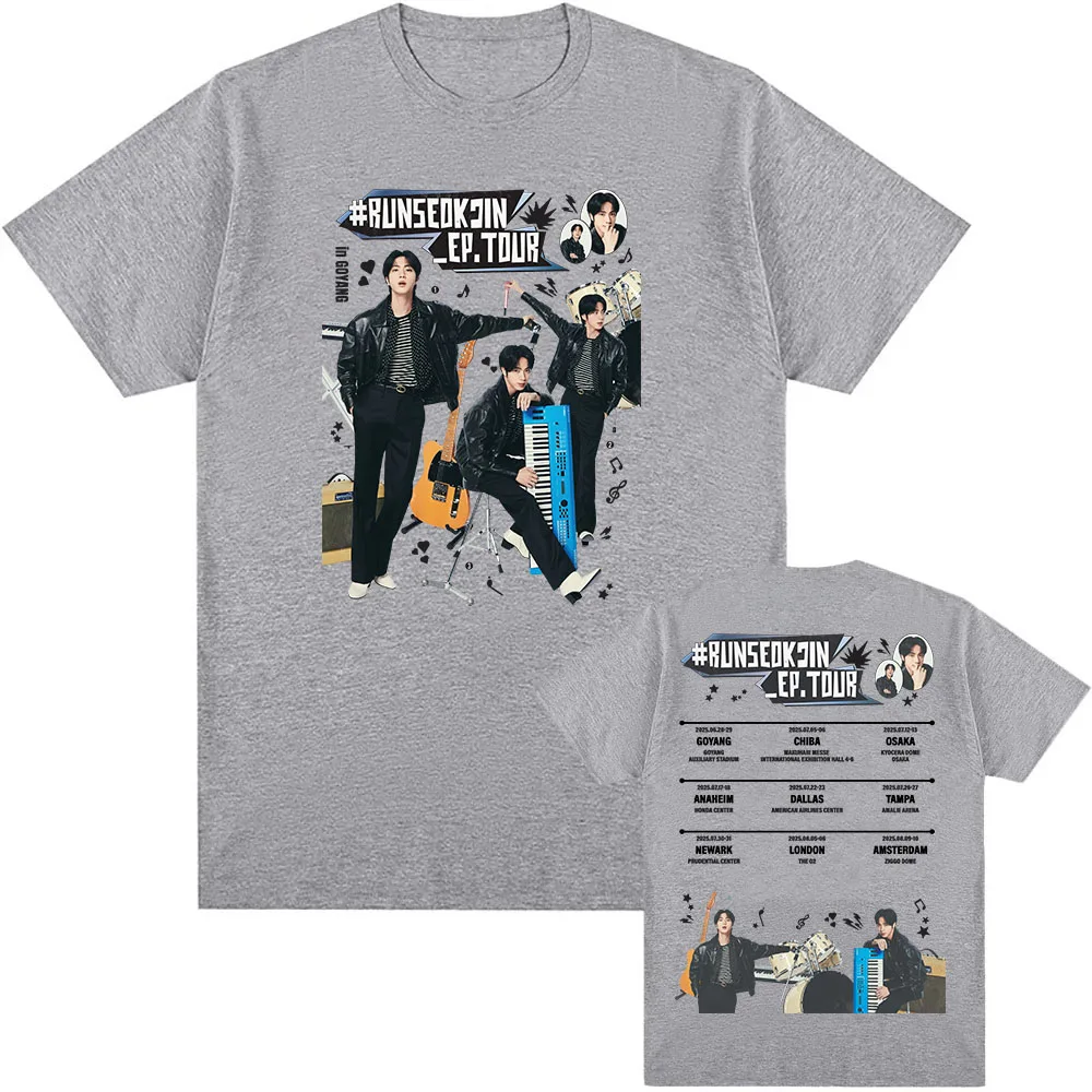 アイドル RUN SEOKJIN T-Shirt (Dark Grey) M BTS - [#RUNSEOKJIN_EP.TOUR] (OFFICIAL MD S/S T-Shirt (Dark