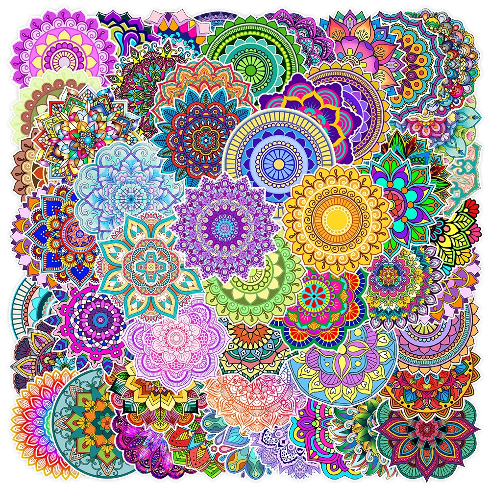 50PCS Fresh Plant Flower/Datura Stickers for Mobile Computers, Water Cups, Decorative Stickers for Laptops Waterproof  Stickers 3