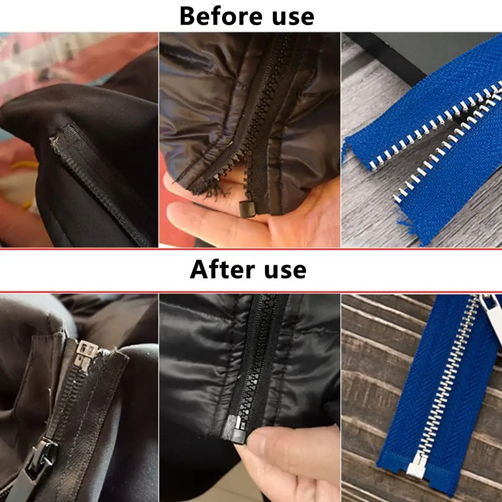 10 Sets Zinklegierung Reparatur Reißverschluss Stopper Schwarz/Silber/Gold Offenes Ende Reißverschluss Stopper DIY Nähen Reißverschluss Zubehör für Kleidung – Detail 14