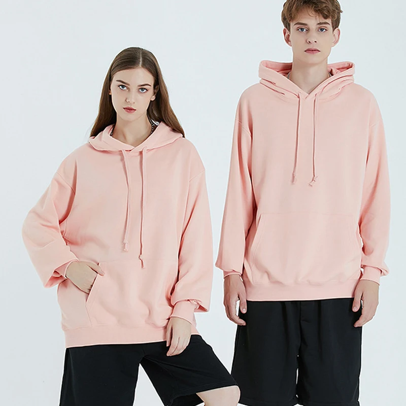 Women's Oversized Hoodies and Pink Sweatshirt with Hood Round Neck Cotton Yellow Y2K